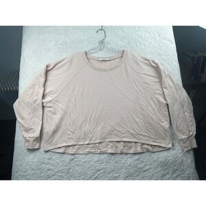 Zenana Pullover Sweater Womens 2X Pink Long Sleeve Crewneck Cotton Casual Top‎